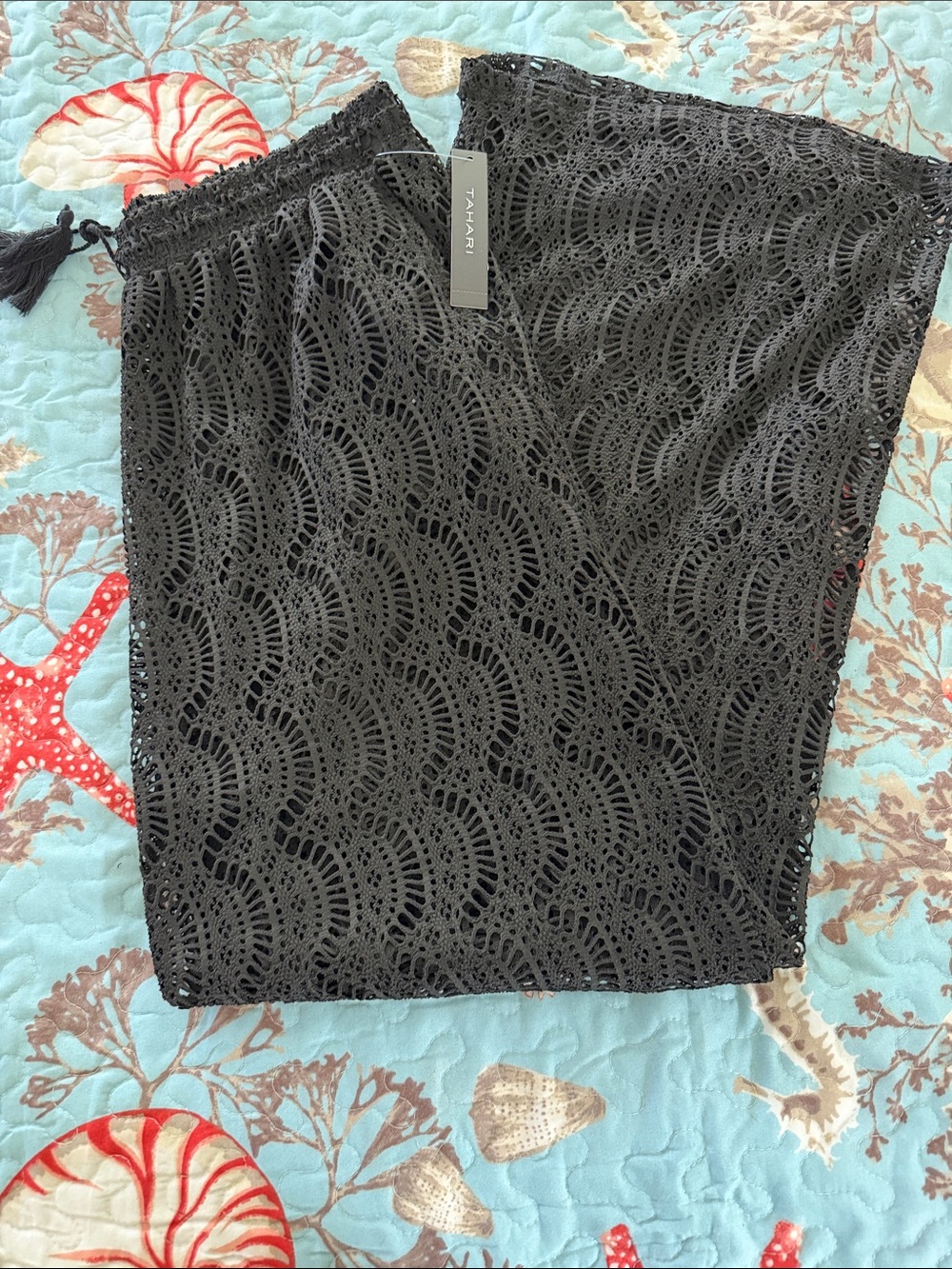 Tahari Crochet Lace Bathing Suit Cover Up Pants